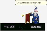 Klicken Sie hier für die Vollansicht unseres Programms zum Synchronisieren der PC Uhr