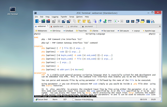 zoc terminal softwar